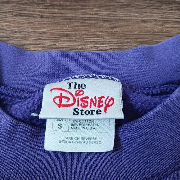 Vintage The Disney Store Sweatshirt Purple Pooh Tigger Friends Size S READ - Picture 5 of 6